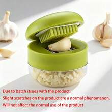 1pc Manual Garlic Press - A Multi-Functional Kitchen Tool For Chopping, Slicing And Grinding Garlic. It Is A Compact Kitchen Tool, Cooking Utensil, Travel And Outdoor Essential, Easy To Carry, Home Decor, And Also A Gift For Her - Multicolor - View 8