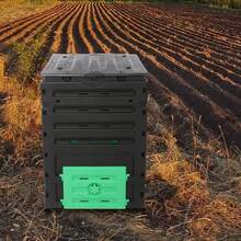 SanBouSi Large Capacity 450L Garden Compost Bin 1PCS Rectangle Compost Bin Outdoor - Black and Green - View 4
