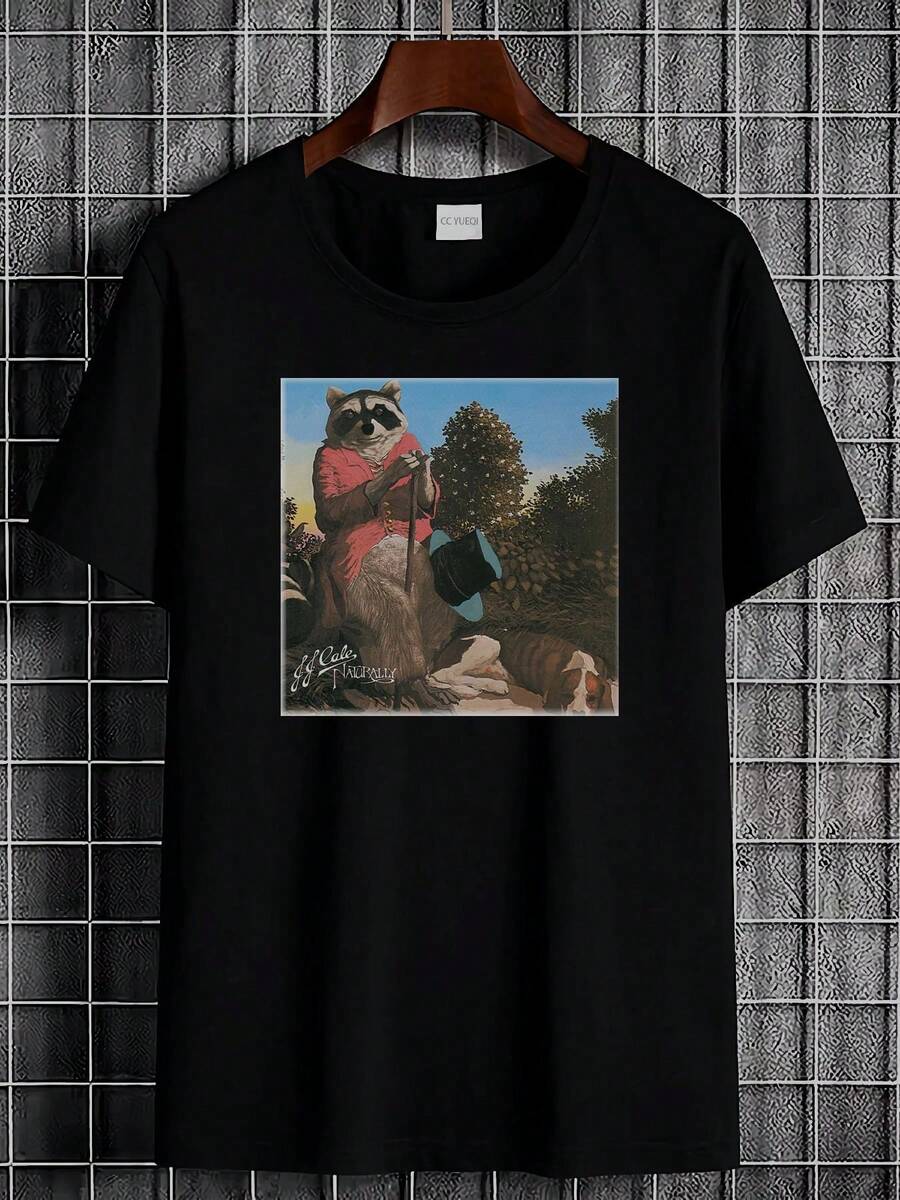 Camiseta J Cale JJ Naturally Blanca Talla S 2345XL CC4348 Casual Unisex Moda Versátil Gráfica Suave Ropa de Diseñador Cómoda Top Casual Transpirable Ligeramente Elástica Streetwear Hombre El - Negro - Ver 1