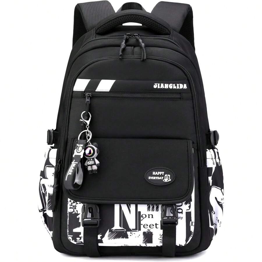 Sac à dos pour garçon – Un sac d'école pour garçons et adolescents, adapté comme sac à dos pour le collège ou pour les voyages. - A - Voir 1