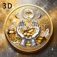 Koin Peringatan Kekayaan & Kelimpahan 3D yang Istimewa, Koin Koleksi Mata Yang Maha Melihat, Jimat Kekayaan & Keberuntungan - Totem Inti Mata Yang Maha Melihat (Mata Tuhan), Pilihan Hadiah yang Sempurna - MultiWarna - View 4