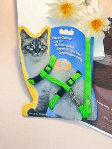 Cat Traction Rope I-Shaped Chest Back Cat Traction Rope Unrestricted Cat Anti Slip Chest Strap Pet Cat Rope Outdoor Walking Cat Artifact - Multicolor - View 11