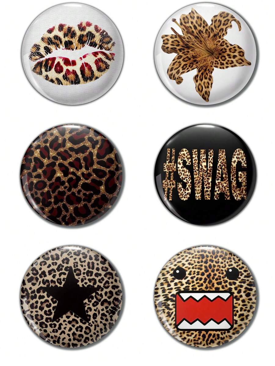 Fun Pattern Badge Brooch, Women's Badge, Pin Brooch, Bag Charm, Clothing Accessory, Fun Gift For Friends, Family, Teachers And Classmates - Multicolor - View 1