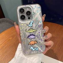 NcmRyu Heart Cartoon Dinosaur Silicone Phone Case, Suitable For Daily Use, Compatible With Apple 17, 16, 15, 14, 13, 12, 11 Pro Max And Various Models. It Features Waterproof, Shockproof And Scratch-Resistant Functions. - White - View 8