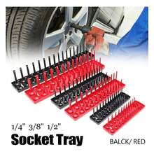 3-Piece Plastic Socket Tray Set - Stackable Durable Storage Boxes, Fits 1/4", 3/8", 1/2" Sockets - Essential Garage Tool Organizer For Mechanics And DIY Enthusiasts - A - View 2