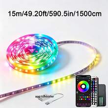 LED Strip Lights, Smart LED Light Strip With 44-Key Remote Control And APP Control, Customizable Size, Adjustable Color Flashing Speed, DIY Mode, Easy Installation, Suitable For Bedroom Decoration, TV Backlight, Ceiling, Party Atmosphere, Gaming Atmosphere - TY-c-44K-b - View 19