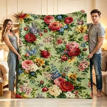 1PC Flannel Blanket, Summer Blanket, Bed Blanket , Blankets For Camping, Blanket For Beach, Throw Blanket, Multi-Use Blanket Soft , Cooling Blanket - Style Z - View 16
