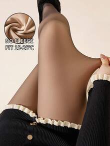 1 pieza 80g/220g/300g Medias transparentes sexy color café para mujer, alta elasticidad, leggings cálidos para primavera/otoño/invierno (Adecuado para 5-15°C) - Café integral - Ver 15