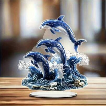 Đồ trang trí để bàn acrylic sáng tạo kèm đế, phù hợp cho nhà ở và văn phòng