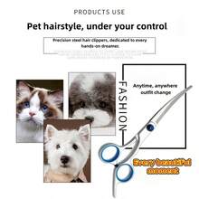 1 Set, 5 Pcs Pet Grooming Scissors Kit, Straight & Curved Scissors With Comb And Storage Box - View 5