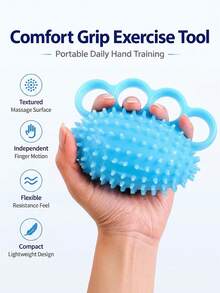 4-Finger Spiky Ball For Hand Exercise, Stress Relief, And Training - Multicolor - View 4