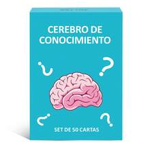 SMILE TALK Knowledge Brain Q&A Card Game, 50 Fun Q&A Cards, 5 Difficulty Levels, 3 Play Modes, Portable Brain Training Multiplayer Tabletop Game, Family Game Night, Party, Travel Interactive Toy, Creative Holiday Gift For Halloween, Thanksgiving, Christmas 50Cards - Baby Blue - View 10