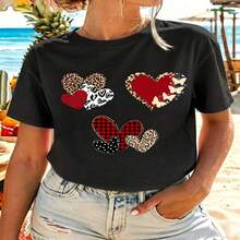 Retro Cherry Print, 100% Cotton Oversized Soft Breathable Casual Crewneck, Short Sleeve Top, Kawaii Summer Vibes, Streetwear Aesthetic, Fruit Lovers, Y2K Style - 黑色 - 查看 9