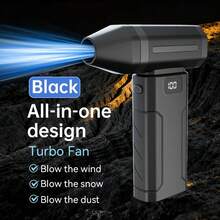 108,000 RPM Portable Electric Dust Blower & Barbecue Blower, 6 Powerful Wind Speed Settings, With LED Display And Flashlight, Accelerated Ignition Tool, High-Powered Electric Duster Fan Suitable For Car, Computer, Keyboard, Home And Outdoor Use - A - View 12