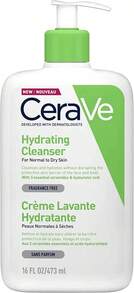 CeraVe 保濕潔面乳 473ml，無香料溫和臉部與身體洗面乳，含神經醯胺，保濕不發泡潔面乳，適用於中性至乾燥敏感肌膚，修復皮膚屏障的日常臉部清潔 - 1包 - 查看 2