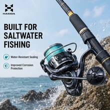 HASIDA M9 Rotating Fishing Reel, Full Metal Body, Long Distance Casting, Professional Grade, 6-12kg Drag Force, 5.2:1/4.7:1 High Gear Ratio, 9+1 BB - Silver - View 8