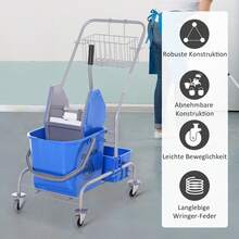 Cleaning Cart & Accessories - Blue + Plastic - View 5