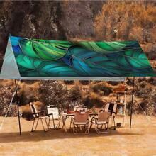1PC Outdoor Canopy Awning, Protection Sun Shade Tarp, Foldable Durable Breathable Shelter Tarp, For Beach Garden Patio Camping Backyard, Beach Tarp Sun Shades Outdoor Camping Equipment - Bohemia D - View 11