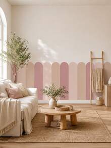 SUPSTICKER 1pc Vintage Bohemian Arch Wall Decal, 3 Styles Available, Removable Geometric Half Wall Sticker For Living Room And Bedroom Decor - Multicolor - View 6