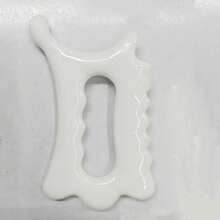 1PC Ceramic-Like Acrylic Thumb Scraper, Gua Sha Serrated Wave Board, Large Size, Deep Fascia, Facial Line Lifting, Acupoint Reflexology Massage - Porcelain White - View 11