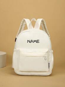 1pc Mini Personalized Back To School Casual Versatile Backpack, Zipper Closure Nylon Material, Adjustable Shoulder Straps, Hand-Carry, Suitable For School, Shopping, Daily Outings, Outdoor Travel. Birthday Gift. - Small Size Fengmai - View 14