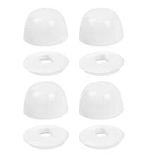 1/2/4/6pcs Universal Toilet Bolt Caps, Plastic Toilet Seat Screw Covers, Bathroom Toilet DIY Installation Decorative Screw Cap Replacement Parts - Multicolor - View 7
