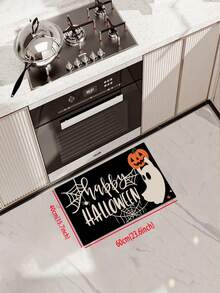 1/2pcs Halloween Kitchen Decor Rug, Halloween Cute Ghost Pumpkin Kitchen Rug And Mat, Non-Slip Washable Absorbent Kitchen Accessories Decor Mat, Best Halloween Party Decoration! - Multicolor - View 15