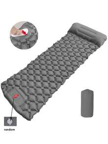 Portable Sleeping Pad, Outdoor Camping Inflatable Mattress With Pillow, Ultra-Lightweight Foldable Inflatable Bed, Suitable For Outdoor Hiking And Trekking - Multicolor - View 11
