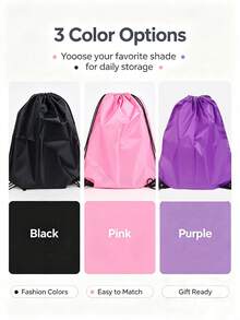 1/3/6pcs Wig Storage Bags, Large Size Colorful Drawstring Storage Bags, Used For Wig Storage, Wig Preservation, Wig Dust-Proof, Also Suitable For Home And Travel Storage - View 6