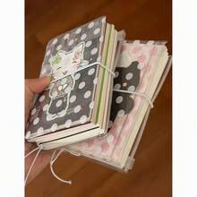 Map Mini PVC Transparan Motif Polka Dot dengan Karet Elastis untuk Photocard, Stiker, Washi Tape, Scrapbook, Jurnal, Organizer Alat Tulis Portabel, Tempat Penyimpanan Gaya Korea, Tempat Sertifikat Pelajar - A - View 6