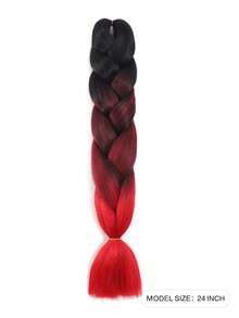 3pcs/Set 24-Inch Ombre Pink Synthetic Braiding Hair Extensions, Cocok Untuk Box Braids, Gaya Rambut Liburan Dan DIY, Ekstensi Rambut Kepang Lembut Dan Halus Untuk Wanita - MultiWarna - View 34