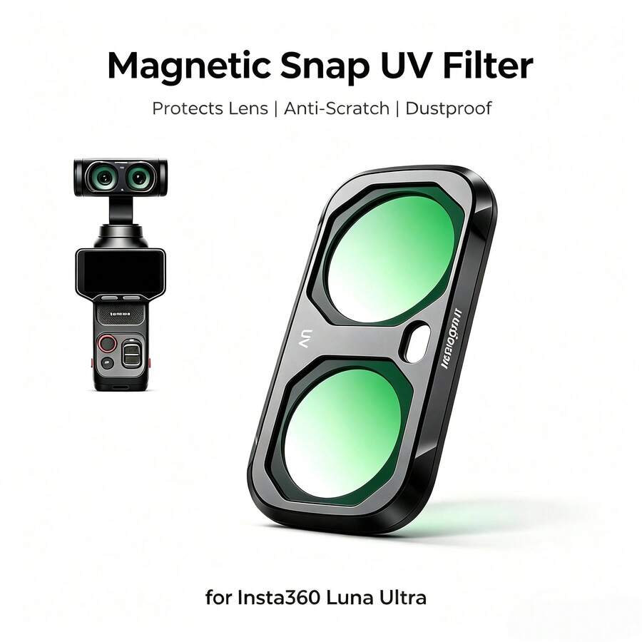 MECORIGHT Filter UV Jepit Magnetik MECO untuk Insta360 Luna Ultra HD Kaca Optik Multi-Lapisan Anti Gores Tahan Air Tahan Debu Pelindung Lensa - View 1