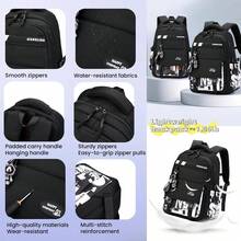 Sac à dos pour garçon – Un sac d'école pour garçons et adolescents, adapté comme sac à dos pour le collège ou pour les voyages. - A - Voir 4