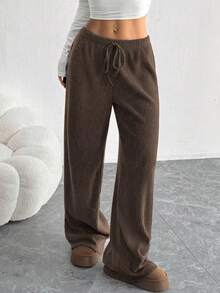 Women's Loose Versatile Casual Pants For Autumn - Brown - View 3