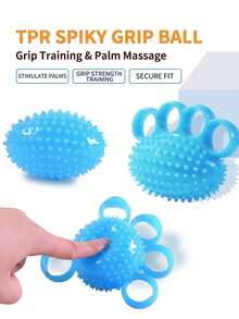 4-Finger Spiky Ball For Hand Exercise, Stress Relief, And Training - Multicolor - View 9
