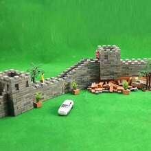 400Pcs Premium Realistic Mini Bricks, 1:16 Scale Gray & Red Miniature Brick Blocks, Exquisite Fake Brick Model Materials For Dollhouse, Mini Garden Landscape, DIY Scene Construction & Architectural Craft Projects - A - View 8