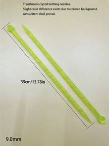 Colorful Crystal Straight Knitting Needles, 4.0-10.0mm Multiple Sizes Available, Polished Smooth Needle Body, Easy For Beginners To Operate, Home Stress Relief DIY Knitting Tool, Specifically Designed For Knitting Scarves, Sweaters, Shawls, Essential Yarn Craft Tool For Home Knitting Enthusiasts And Beginner Knitters - Crystal Knitting Needle - View 12