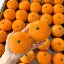 1pc Handmade Crunchy Orange Ball, Malleable Non-Rebound Muscle-Relaxing Creative Round Fruit Squishy Toy, Back To School/Crunchy Squish/Crunchy Squishy Toy - Multicolor - View 4