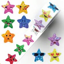 500PCS Cute Star Stickers Colored Star Graffiti Stickers Stars Decor Stickers For Water Bottle, Guitar, Luggage, Phone, Case, Laptop, First Day Of School - Multicolor - View 2