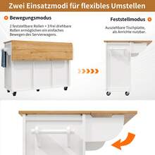 Mobile Storage Islands - White - View 5