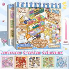 1 Book 10pcs Mini Scene Collection Book, Scene Decoration Stickers, Notebook Stickers, Small Supermarket Cartoon House, 3D Sticker Scene Book, DIY 3D Mini Scene Sticker Set, Interesting 3D Bookshelf Organizer Sticker Collection Book, Holiday Gift - A - View 17