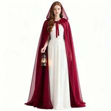 New Medieval Halloween Cloak With Large Hat, Vintage Multi-Color European Noble Overcoat Robe - Multicolor - View 9