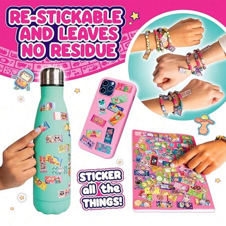 Sticker Bracelet - DIY Sticker Jewelry Set, Including Mini Stickers. It Is The Perfect Gift For Children's Day, Holidays, New Year, And Christmas.
