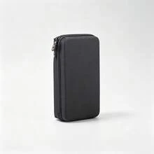 Black EVA Hard Travel Case Multifunctional Electronics Bag, Interior Compartments With Elastic Mesh Pockets, Protective For Cameras, Cell Phones, GPS, Chargers And Memory Cards, Size 24.8*5.4*15.9cm - View 6