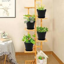 6-Pack White Plastic Plant Pots, 7 Inch Flower Pots With Trays For Indoor Plants - A - View 9