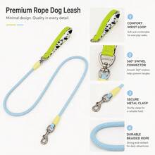 Cow Print Colorblock Saddle Pet Harness Set, Designed For Small Dogs, Wrap-Around Pressure-Relieving No-Restriction Walking, Integrated Anti-Pull Handle Neck Protection Non-Injurious, Thick Skin-Friendly Lining Comfortable For Long Wear, Reinforced Wear-Resistant POM Strong Buckle, Matching Same-Color Leash, Pink And Green Dual-Color Options Suitable For Various Small Cute Dogs Outdoor Leash Equipment - Green - View 9