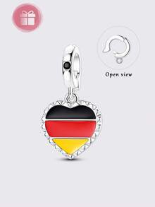 1 Pieces National Flag Pendants Charms Colorful Glaze Open Close Clasp Design Quick And Convenient Fits Original Bracelet & Necklace DIY Making - Multicolor - View 3