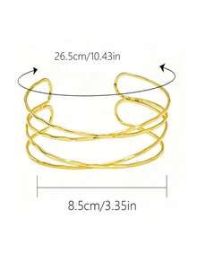 4pcs Floral & Butterfly Romantic Vacation Style, Asymmetrical Geometric Starfish Bangle Bracelet Set, Versatile Daily, Travel, Party Wear For Women - Multicolor - View 9
