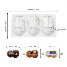 Molde de silicona con forma de cacahuete para pasteles de mousse, adecuado para repostería y postres caseros, chocolate, resistente al calor y fácil de desmoldar, herramienta de horneado reutilizable, regalo para amantes de la comida - Ver 9