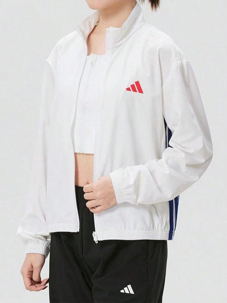 Adidas Women's Windbreaker Running Jacket, White - White - View 1